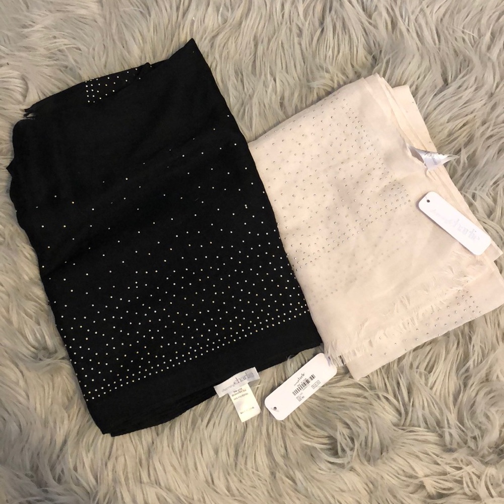 Black and White Bling Scarf Bundle